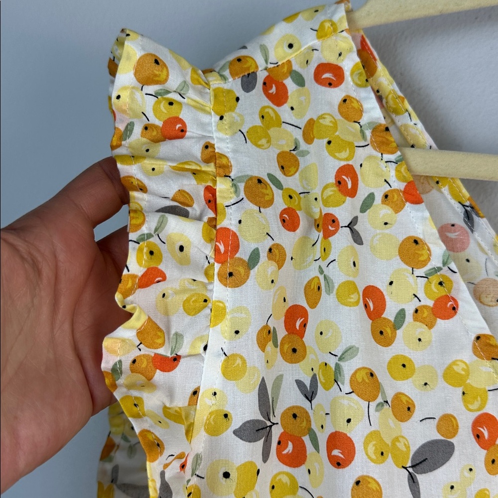 NEW ModCloth Fruit Print Ruffle Sleeveless Tank Top Cotton Peplum Blouse Size 2X - Picture 6 of 16